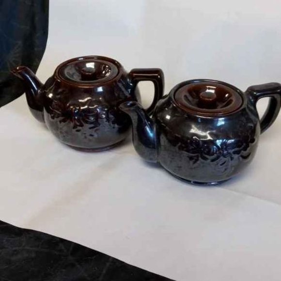 VINTAGE HADSON SMALL TEAPOTS MADE IN OCCUPIED JAPAN ON BOTTOM REDWARE LUSTERWARE - Picture 10 of 10